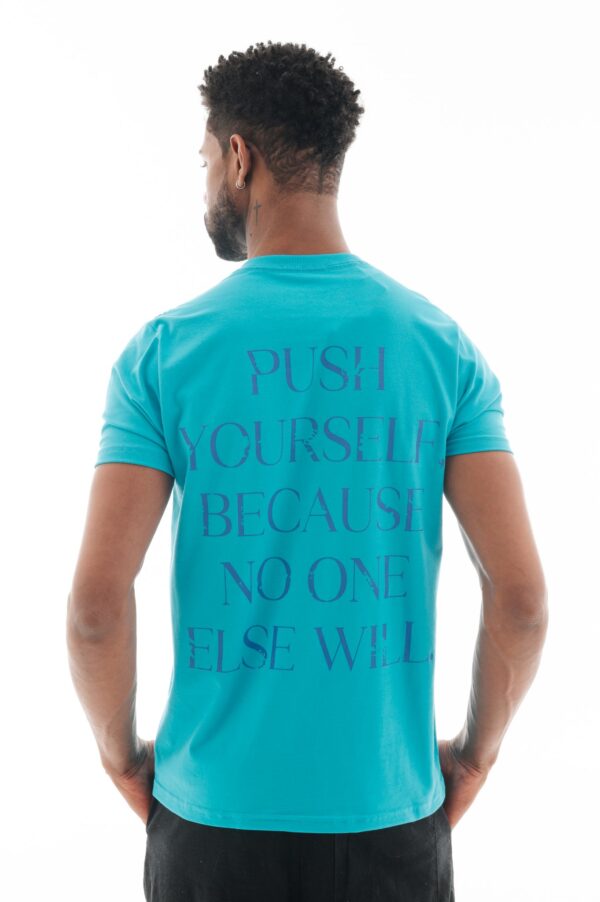 Camiseta Push Yourself - Azul Turquesa - Imagem 2