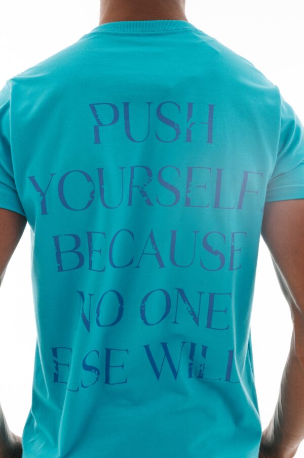 Camiseta Push Yourself - Azul Turquesa - Imagem 3
