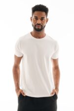 Camiseta Básica Bordada - Off White